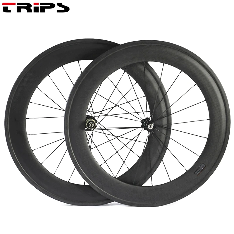

Carbon Road Wheels 88mm Clincher tubular Basalt Brake Surface with Powerway R36 Hubs 700C 23/25mm Wide road bike carbon wheelset
