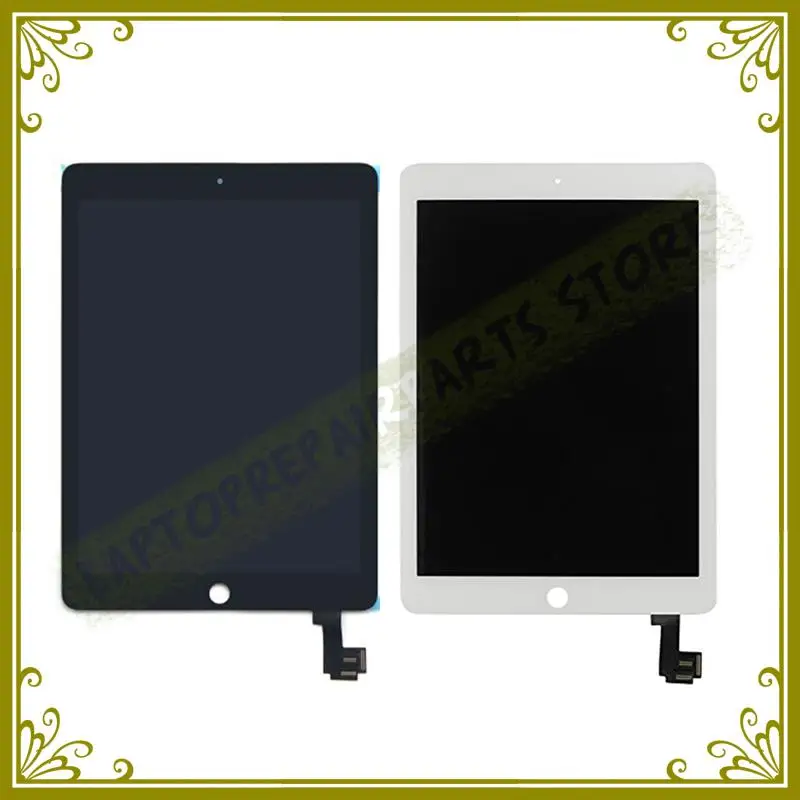 5pcs NEW Genuine For iPad 6 LCD With Touch Screen Assembly White Black For Ipad Air 2 Lcd Screen And Digitizer A1567 A1566 new black white lcd touch digitizer screen assembly for ipod touch 5 5th gen generation free shipping low cost