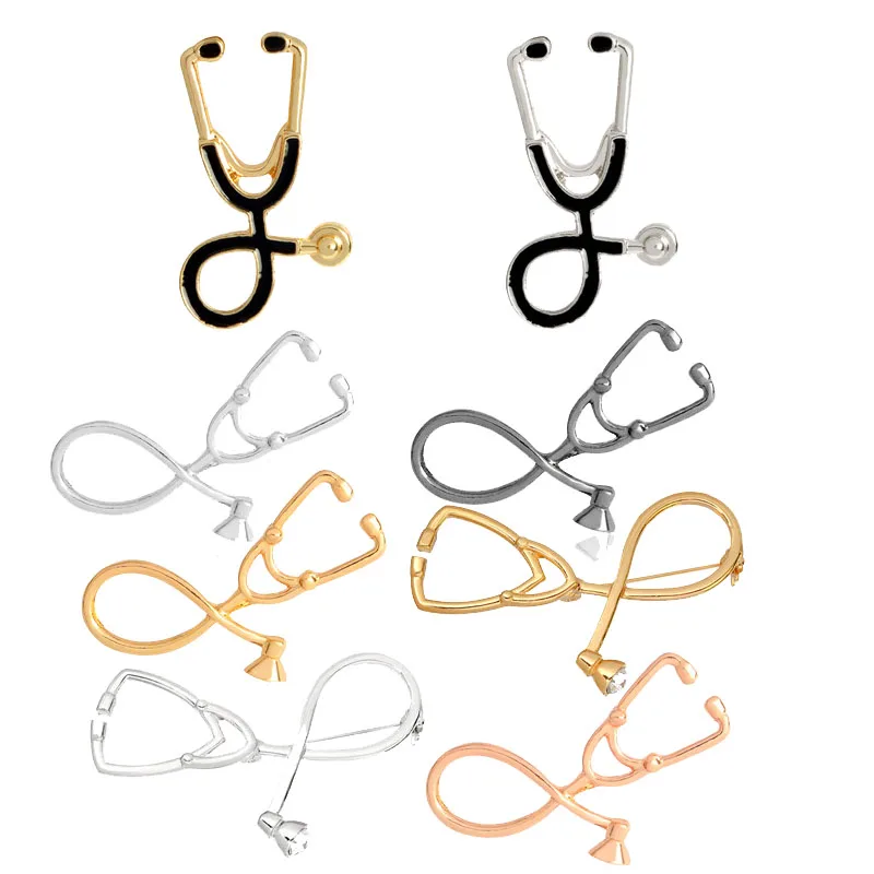 

Gold Silver Stethoscope Brooch Pins Nurse Jewelry Medical Jewelry Doctor Gift Graduation Gift Medical Student Gift