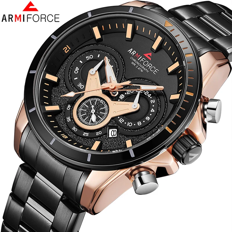 

ARMIFORCE New Men Military Sport Watch Luxury Brand Men's Waterproof Chronograph Quartz Wrist Watch Male Army Date Analog Clock