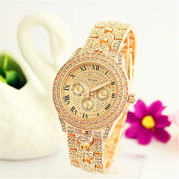 

Elegant Roman Style 3 Dials Design Ladies watches CONTENA Luxury Business Women's Wristwatches Female Crystal Dress Watch