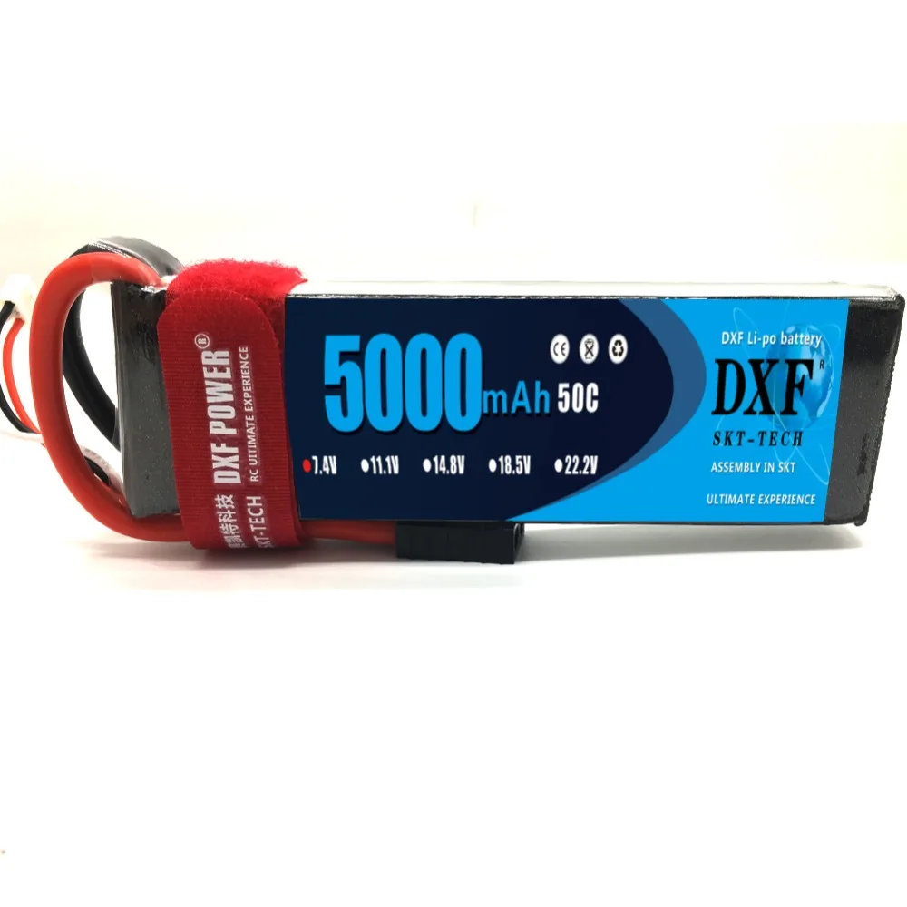 2S батарея DXF Lipo 7 4 в 5000 мАч 50C 100C для RC AKKU Car Boat Airplane Quadcopter Slash 4x4 Remo Hobby|Детали и
