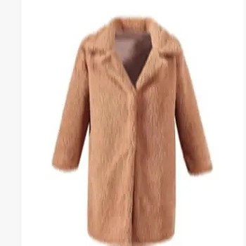 

Solid Long Faux Fur Coats Women Winter Warm Lambswool Oversized Teddy Coats And Jackets Women Thick Plus Size Fur Coat