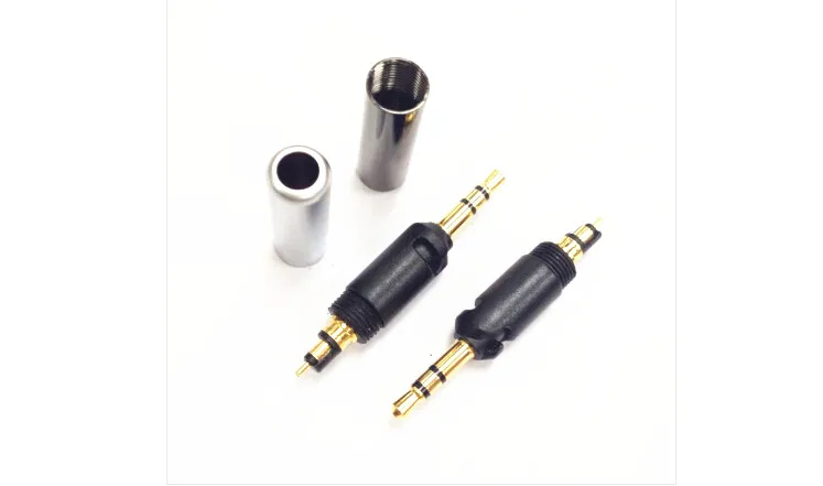 50pcs Free shipping Male Repair Headphone 2 5mm 3 pole Jack Plug Audio Soldering For HD598 HD558 HD518