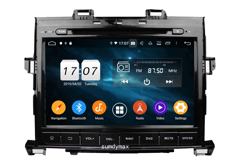 Top 9" android 9.0 car radio gps for toyota Alphard vellfire 2009-2014 with 8 octa 4G RAM 64G ROM gps navigation audio 7