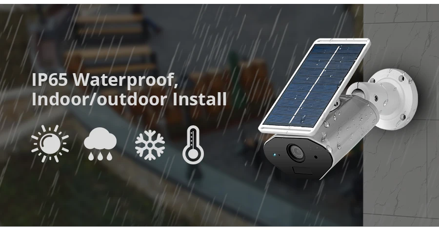  1.3MP Solar Camera Power Outdoor Waterproof Wifi IP Camera Night Vision Surveillance CCTV Camera Su