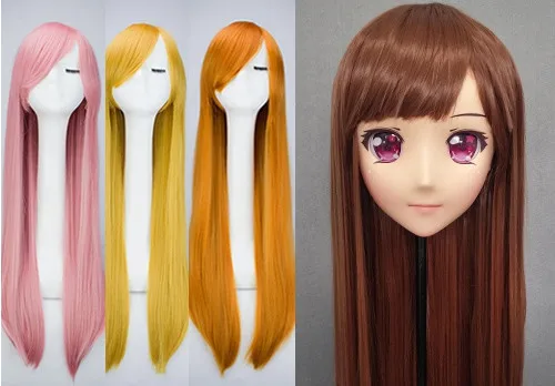 (DM-WIG17) Resin Japan Anime Kigurumi Cosplay Mask Lolita Crossdressing BJD Masks' WIG 60/80cm | Тематическая одежда и