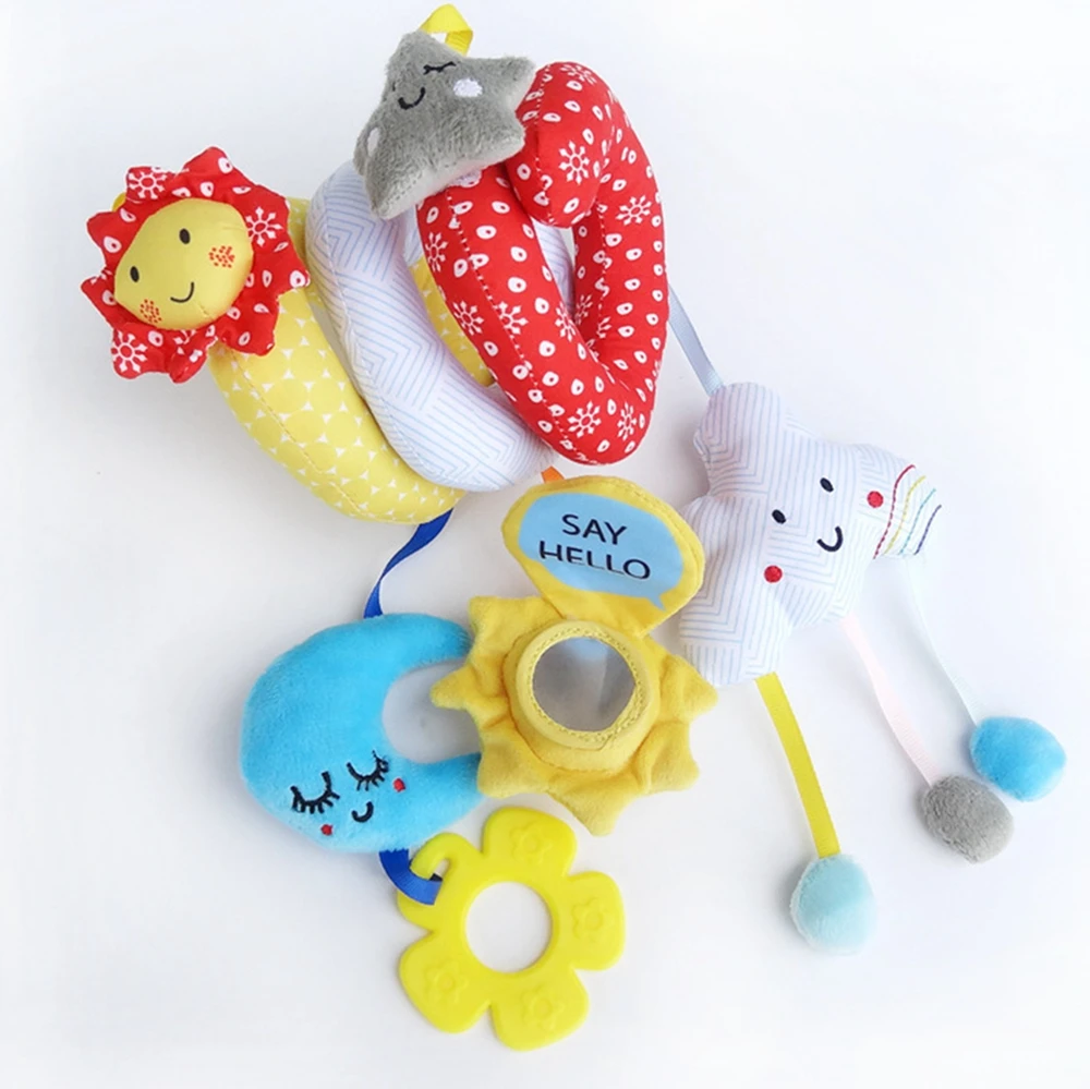 Луна звезды игрушки для младенцев кроватка вертеться вокруг кровати коляска игра подвесная игрушка переносные погремушки