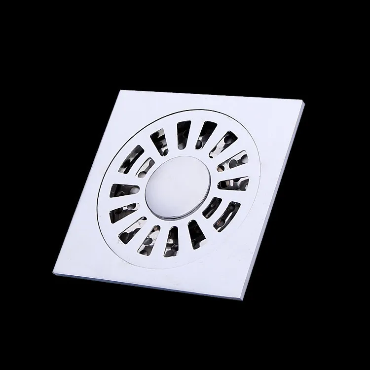 Bathroom Shower Floor Drain Brass Square Shower Drain Strainer with