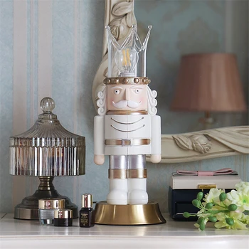 

Nordic Walnut King Desktop Decorative LED Table Lamps Childrens Bedroom Make-up Table Lighting Birthday Gifts Christmas Fixtures