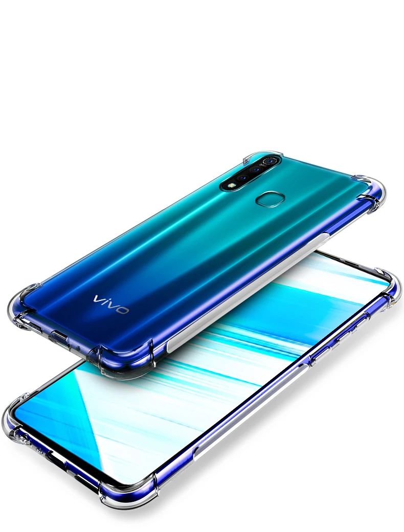 ДЛЯ VIVO Z5X ЧЕХОЛ сверхпрочный противоударный мягкий TPU Прозрачный чехол для vivo Z5x