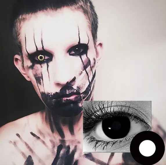 

Hot Sale 2Pcs Halloween Cosplay Big Comfort Unisex Colored Colorful Eyes Makeup for Party Vision Cosplay Fashion