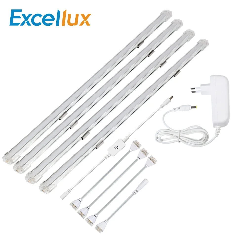 Kaufen 24 v 2 stücke 4 stücke 50 cm Led Bar Licht Aluminium Profil Küche Beleuchtung iTouch Sensor Ultra Dünne Unter kabinett Licht LED streifen montieren