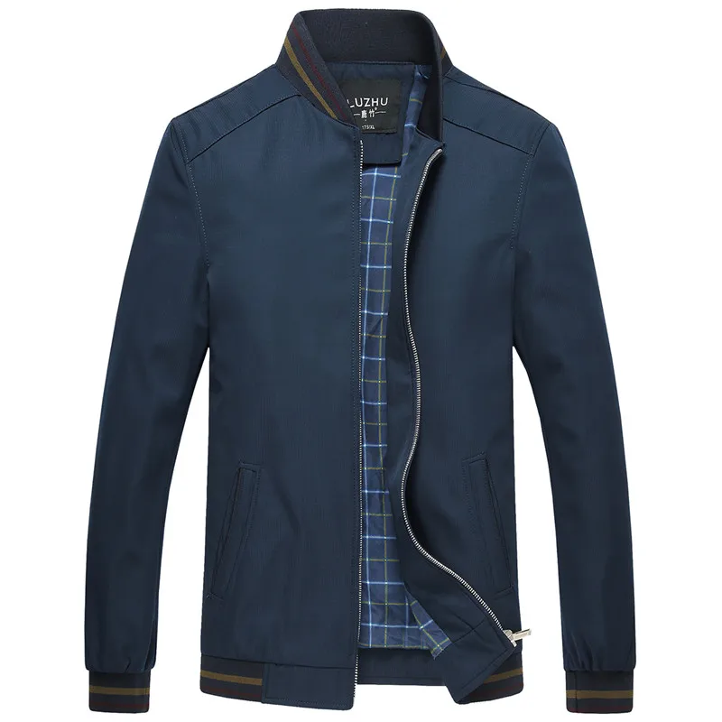 2021 Spring Thin Mens Casual Jacket Sofsell Male Stand Collar Solid Windbreakers Quality Basic Men and Coat Veste Homme | Мужская одежда