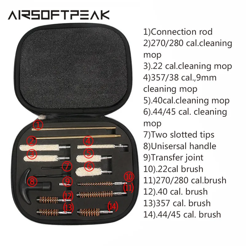 

Universal Gun Cleaning Kit For Rifle Pistol Handgun Shotgun Professional Gun Cleaning Set Gun Brush Tool Hunting Accessories