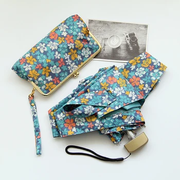 

Yesello Mini Folding Umbrella With Bag Women Gift Men Mini Pocket Rain Parasol Girls Anti-UV Waterproof Portable Travel Umbrella