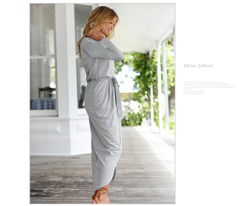 Autumn Bodycon Dress Women Sexy Split Bandage Long Sleeve Plus Size Casual Vestidos Mujer 2018 Maxi Asymmetrical O-neck Dresses  (38)