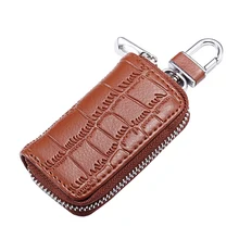 Yesello натуральная кожа молния Премиум крокодил тисненая сумка для ключей автомобиля Мужская Бизнес-дела автомобиль пульт дистанционного управления посылка