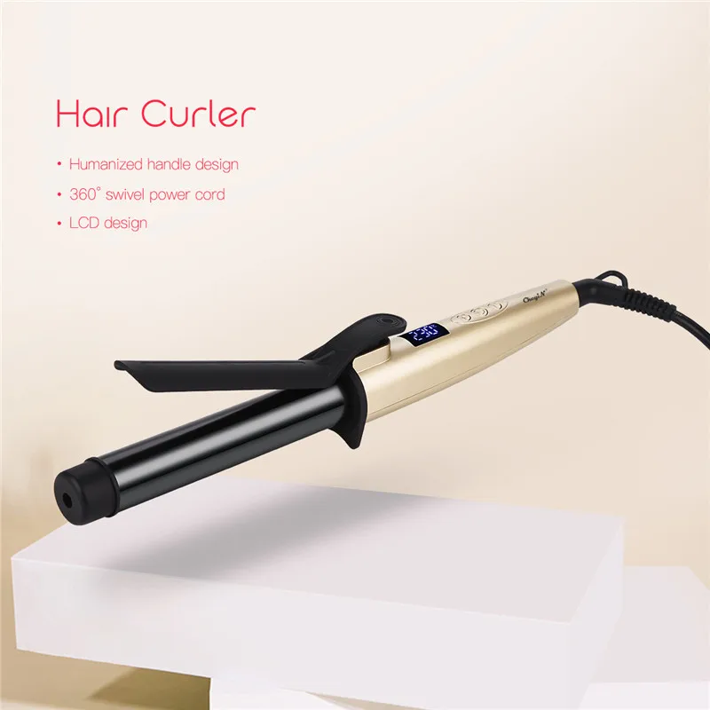 

25MM Professional Curling Iron Ceramic Aluminum Hair Curler LCD Display Curling Wand Temperature Control Curler Iron Curl Styler