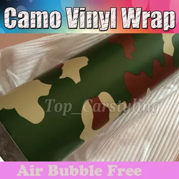 

Forest Camo Vinyl Film Wrap FOR Truck Body Rearview Mirror Decal Air Bubble PVC CAR COVERING SKIN Camouflage 1.52x30m/roll 5xft