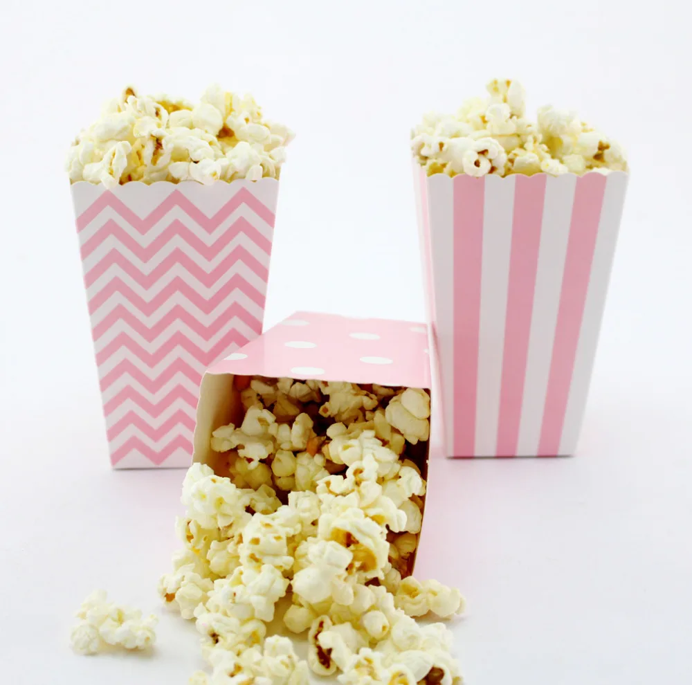 Buy 24pcs/lot 11.5*7*5cm Pink Mini Popcorn Boxes Candy
