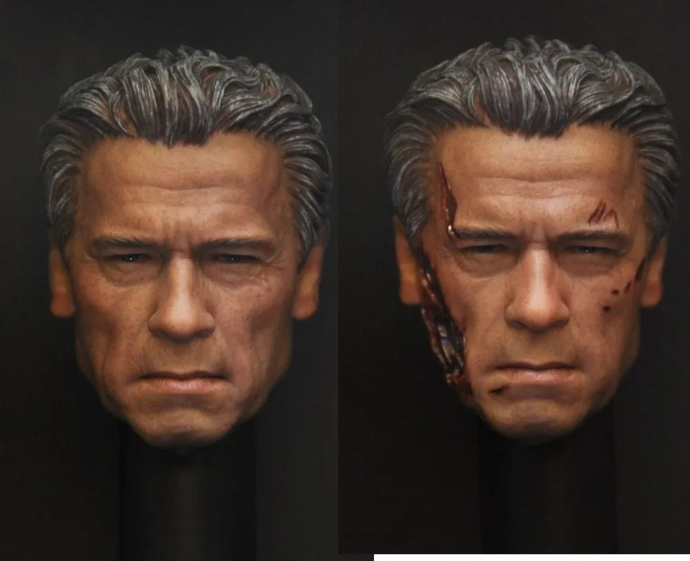 

Hot 2016 1/6 Scale Terminator 4 T800 Old Arno Head Sculpt for 12" Action Figure DIY