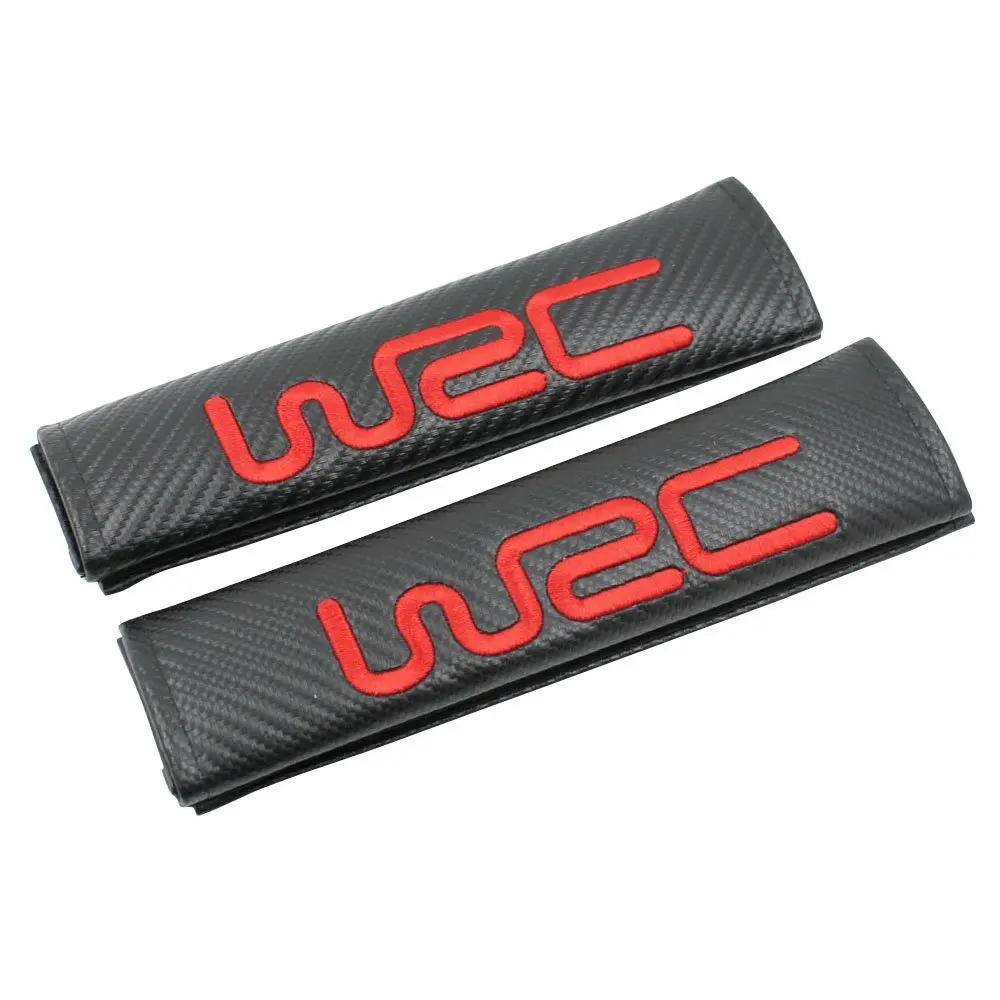 Car Seat Belts Covers Padding WRC Carbon Fiber Leather Belt Shoulder