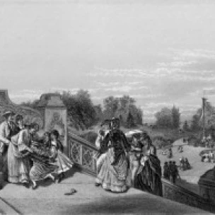 The Terrace  Central Park ca.1872 Charles G. Rosenberg (1818-1879) Etching Poster Print (24 x 36)