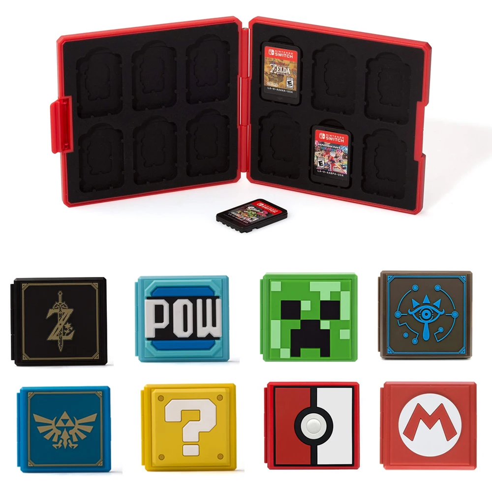

Waterproof Anti-Shock Game Card Case Storage Box for Nintend Switch for 12 NS Game Cards and 12 Micro SD Memory Cards