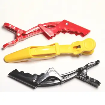 Günstig 5Pcs 11cm Haar Clip Aluminium Kunststoff Friseur Schneiden Salon Styling Werkzeuge Abschnitt Haar Clips Heißer Verkauf