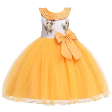 Новые стильные вечерние платья для девочек, новые элегантные платья с цветочками для девочек на свадьбу, романтические Бальные платья с вышивкой