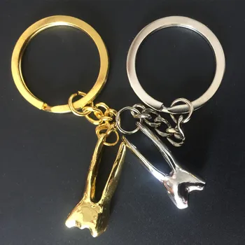 

10Pc Teeth Keychain Dentist Decoration Key Chains Stainless Steel Tooth Model Shape Dental Clinic Small Gift