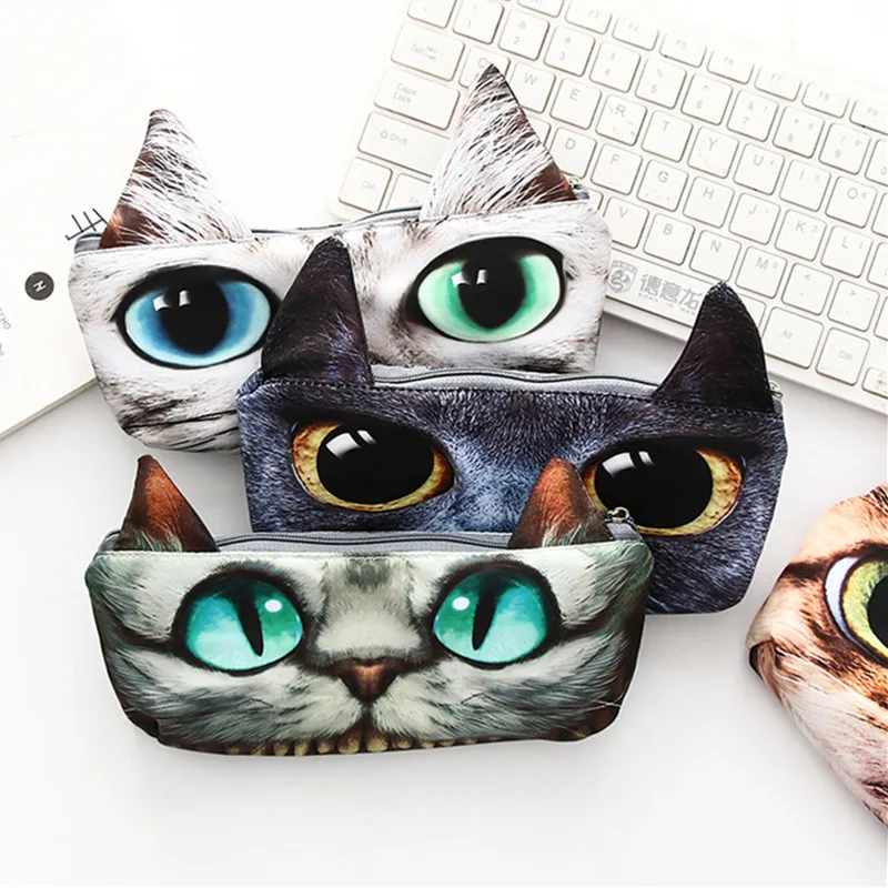 

Newest Cute Pencil Case Lovely Cat Pencil Bag School supplies Stationery Student Pencilcase Kawaii Pen Box Storage Organizer Bag