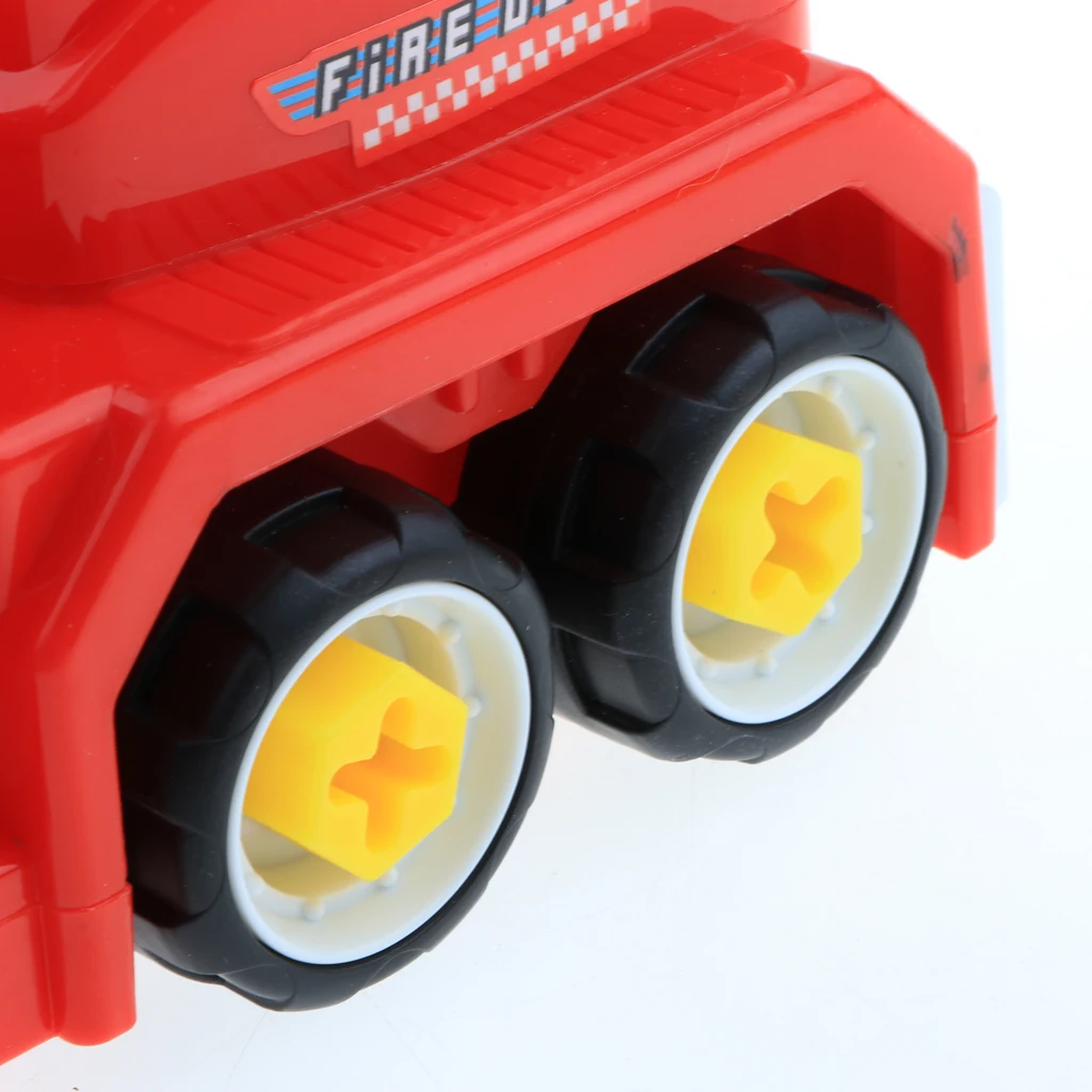 Take Apart Constructions Vehicles Toys - Assemble RC remote control Engineering Truck w/ Electric Drill Tool Kit Screwing Block