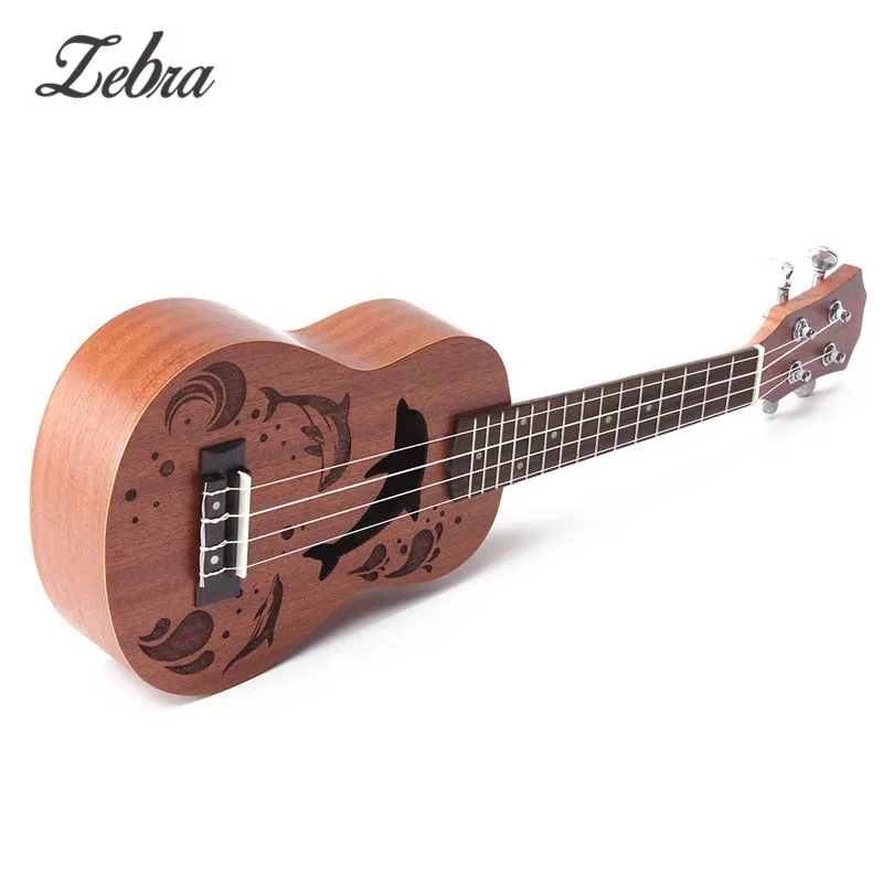 Укулеле Zebra 21 дюйм 15 ладов сопрано Uke 4 нейлоновые струны Sapele Rosewood гитара с