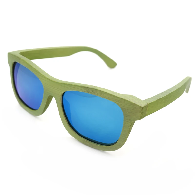 BG017d Fashion sunglasses Blue polarized lens and green bamboo frame sunglasses BOBO BIRD   (4)