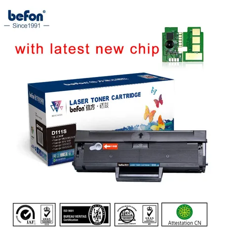 Compatível para Samsung Cartucho de Toner Befon Preto Recheio Cartucho Mlt-d111s Ml111 111 s M2020 2022 w 2070 Impressora D111s