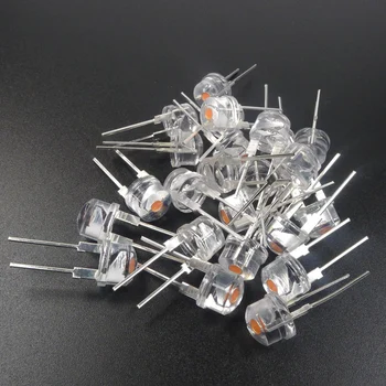 

1000PCS 0.35W 8mm Straw Hat Clear Lens Diode Lamp Wide Angle Red Blue Green Pink
