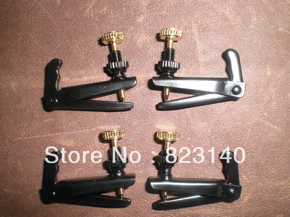 

4 PCs Black & Gold Violin Fine tuners 3/4-4/4 Size, Nice fine tuners