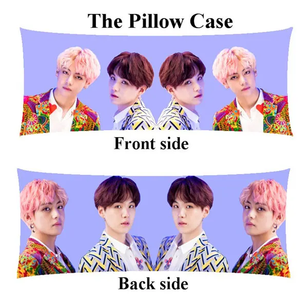 Kpop Bangtan мальчики suga наволочка мин Юн Ки дома обнимает длинный размер тела наволочка Печать обе стороны - Цвет: PillowCase