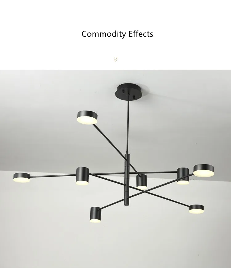 DAR Modern Ceiling Chandeliers Lustre LED Chandelier Lighting Fixtures 8