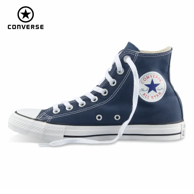 Image Original Converse all star shoes men women s sneakers canvas shoes all black high classic Skateboarding Shoes free shipping