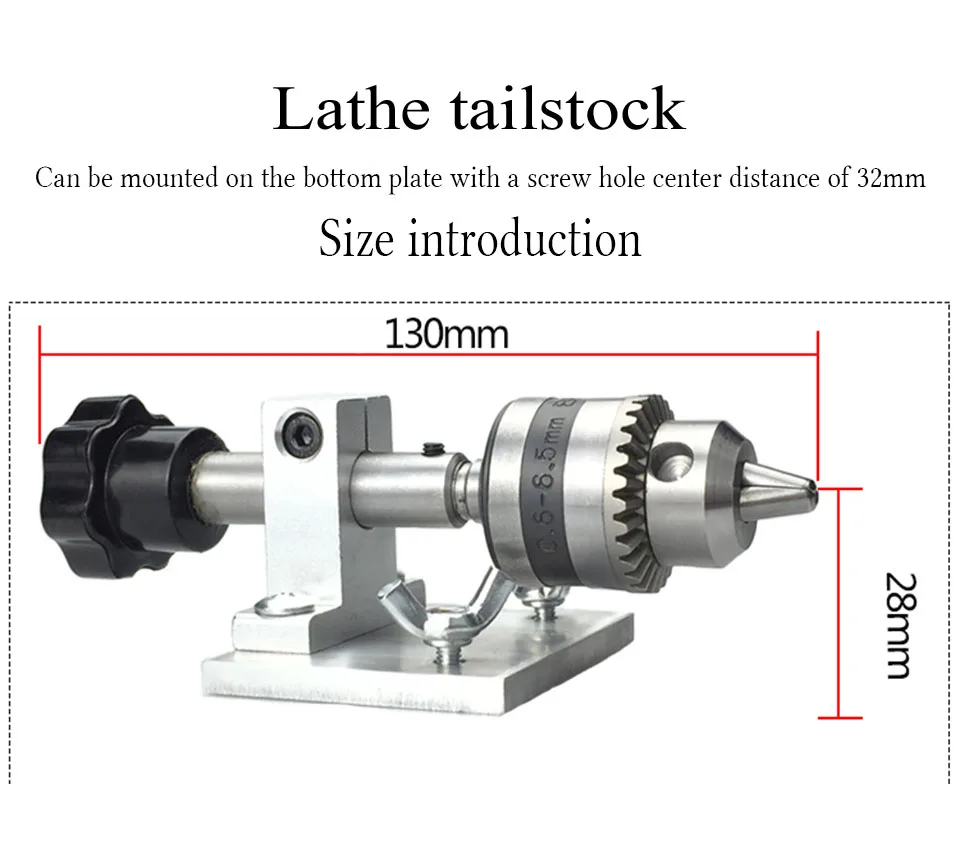 Токарный станок по дереву DIY токарный станок задняя часть роторный деревообрабатывающий токарный станок B10 патрон 6,5 мм, токарный станок расточной токарный станок задняя часть наперсток бусины аксессуары