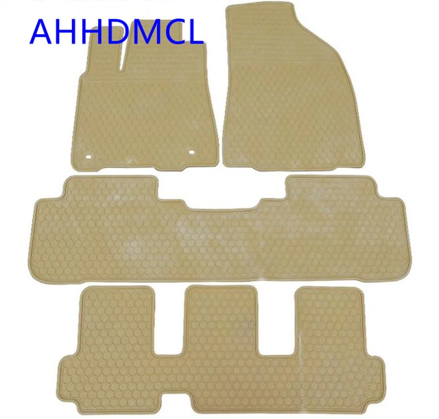 Car Rubber Floor Mats Anti Slip Mat Carpets Feet Pad For Toyota Highlander 7 Seats 2015 2016