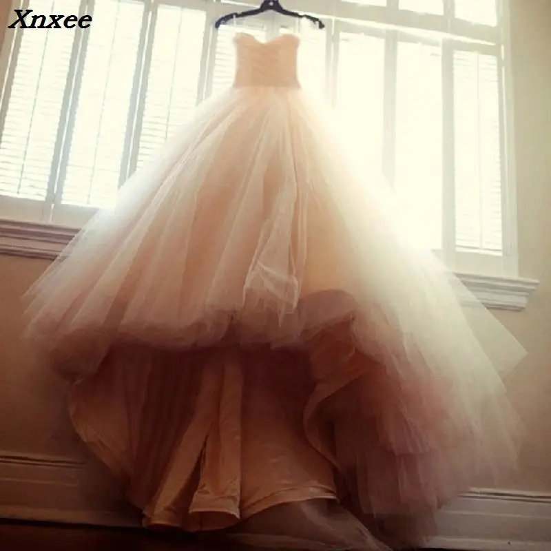 Xnxee New Ball Gown Dress For Wedding Off the Shoulder Ruffles Princess Bridal Gowns 2018 vestido de noiva Robe De Mariage