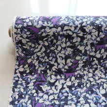 Этническая Цветочная шелковая ткань качество платье рубашка tissu натуральный шелк крепдешин 100 см* 114 см