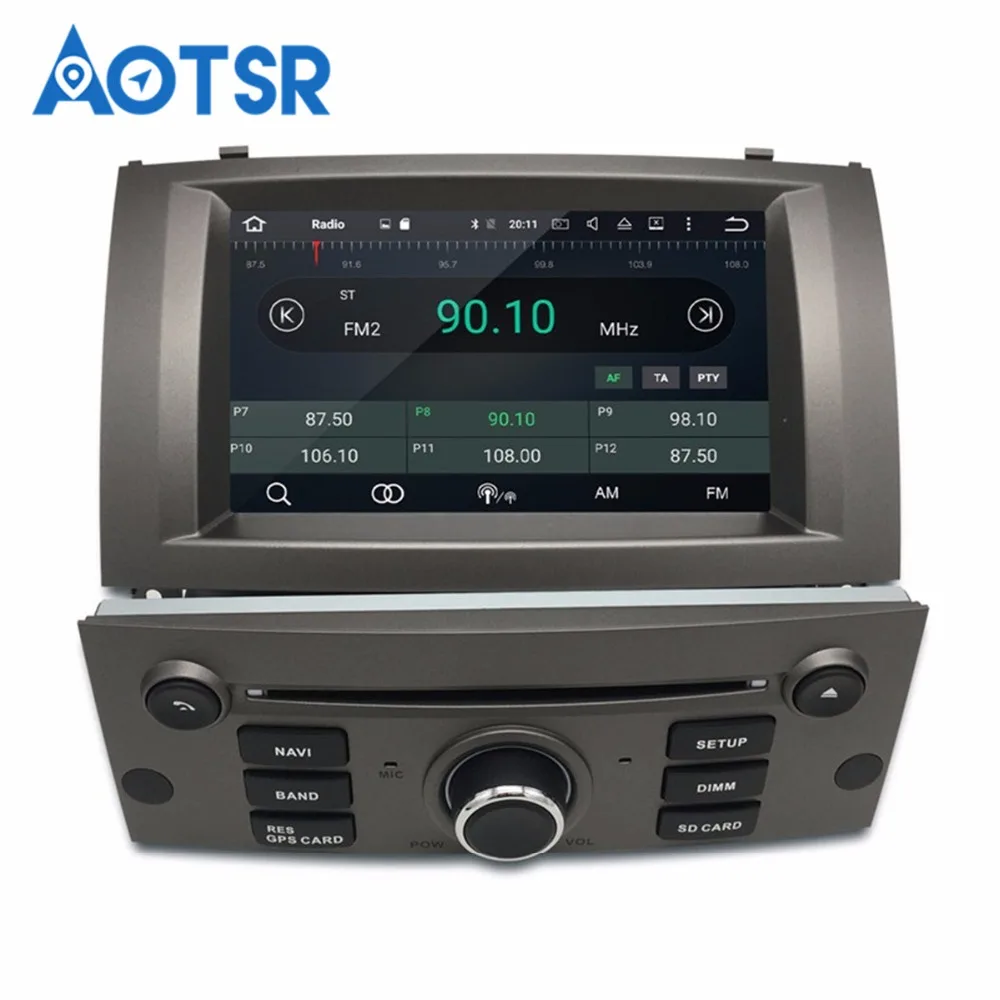 Best Germany Stock newest Android 8.1 Car DVD 1 Din Auto Radio For PEUGEOT 407 2004-2010 7" IPS Stereo GPS Navigation tape recorder 2