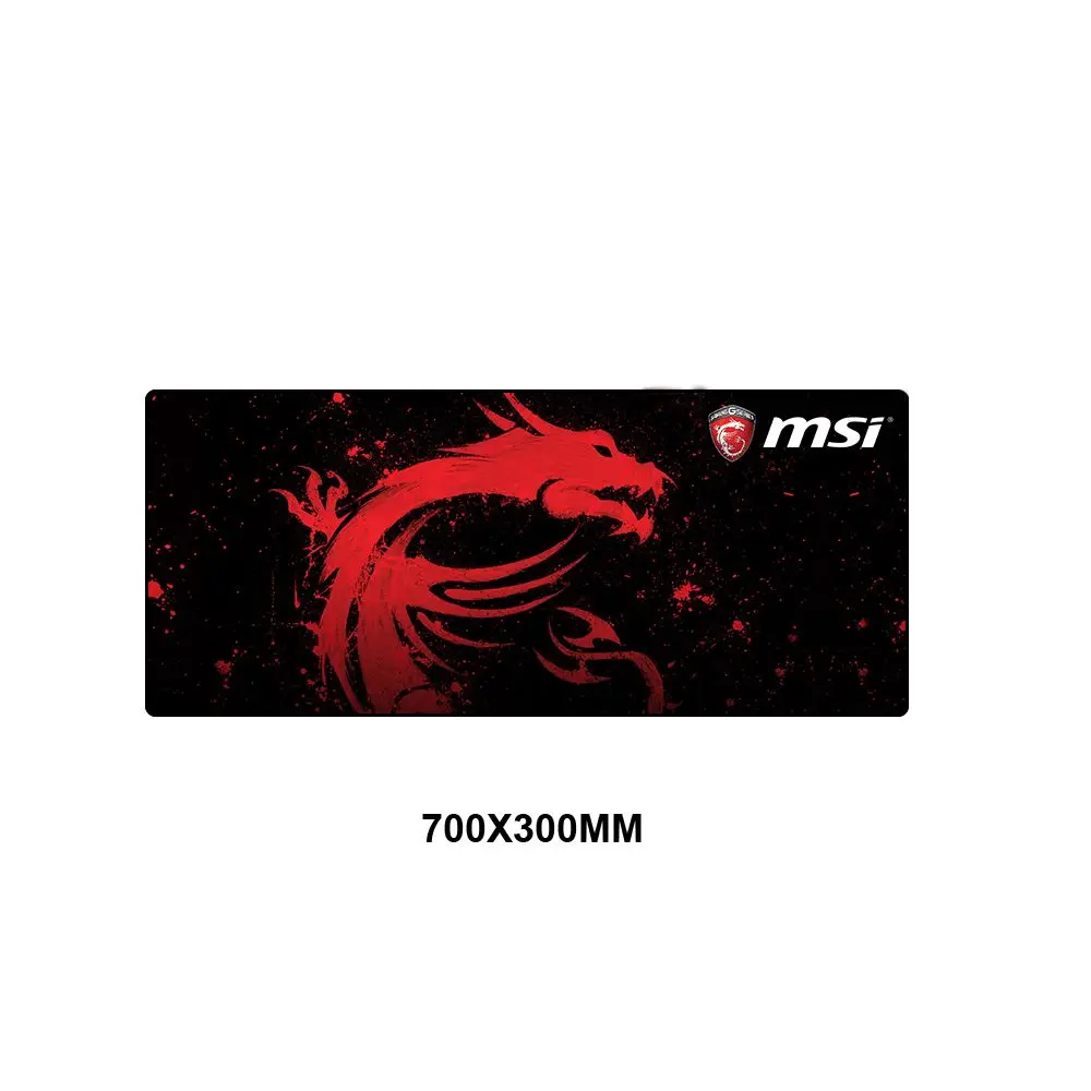 MSI коврик для мыши большой XXL геймер Противоскользящий резиновый коврик игровой коврик для мыши к клавиатуре ноутбук скорость мыши мышь стол игровые коврики - Цвет: MSI-002