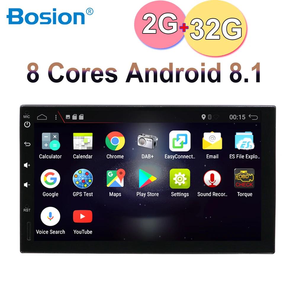 

Universal 2 din Android 8.1 Octa Core Car DVD player GPS Wifi BT Radio BT 2GB RAM 32GB ROM 4G SIM Network Steering wheel RDS