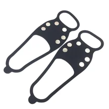 6 шпильки лед снег обуви Универсальный шипами зажимы скобы зимние скалолазание кемпинг противоскользящие кроссовки аксессуары